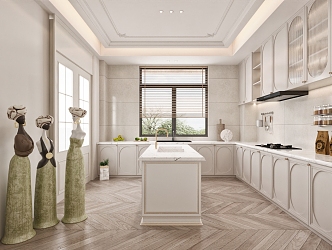 Cream kitchen French kitchen 3d model