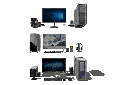 Modern Computer Desktop Computer 3d model Modern Computer Desktop Computer 3d model