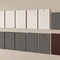 White Grey Brown Wardrobe Doors With Flat Panel And Textured Design For Home Interior