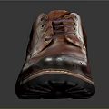 Brown Leather Brogue Shoes Featuring Classic Laces And Textured Sole For Formal Style