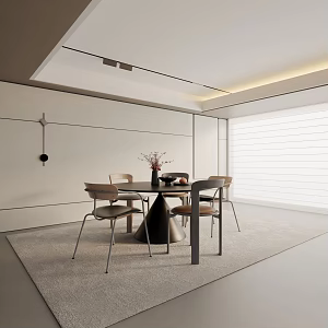 Modern table combination 3d model
