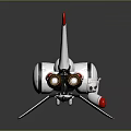 White Model Aircraft With Red Accents Green Component Blue Tip Wings And Detailed Design