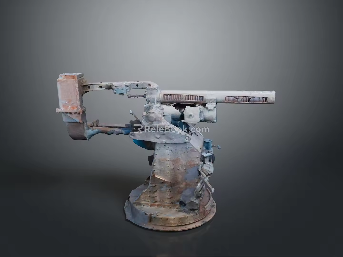 Turret Turntable Railgun Sci-fi Tower Defense Game Tower Defense Sci-fi Turret Game Turret Game Battery 3d model