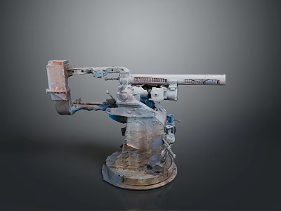 Turret Turntable Railgun Sci-fi Tower Defense Game Tower Defense Sci-fi Turret Game Turret Game Battery 3d model