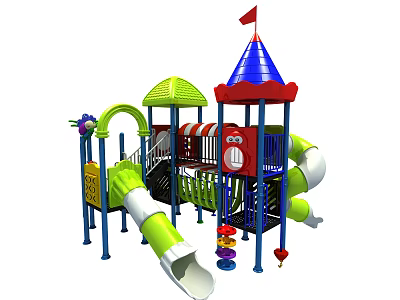 Modern slide children's toy amusement facilities 3d model