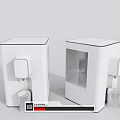 White Water Dispensers With Transparent Window And Cup For Daily Use