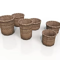 Stylish Handwoven Wicker Storage Baskets in Various Sizes for Home Organization