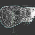 Weapon Optical Sight With Black Body Yellow Lens And Tactical Mounting Components