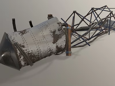 Realistic Abandoned Water Tower Realistic Building Tower Water Tower Abandoned Metal Tower 3d model