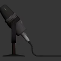 Vintage Design Desktop Microphone With Metal Stand For Professional Audio Use