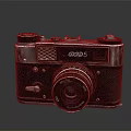 Classic Vintage Retro Camera Electronic Device With Old Fashioned Design And Metal Casing 3d model