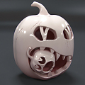 Modern Sculpture Pumpkin Monster 3d model