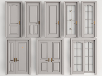 Jianou swing door combination single door double door mother door glass door sliding door entrance door 3d model