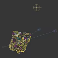 Aerial View Urban Planning With Residential Buildings Green Areas And Road Networks