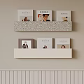 Modern Wall Mounted Book Shelves With Textured And White Design Holding Books In Minimalist Room