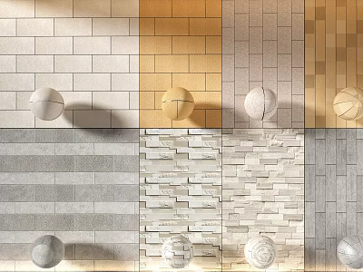 Variety Of Floor Tiles Featuring Diverse Textures And Colors 3d model