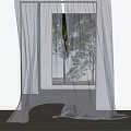 Lightweight Translucent White Curtains With Sunlight And Tree View In Bright Room