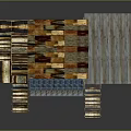 Rustic Two Story House Model With Wooden Stairs Balcony Blue Walls Windows And Doors