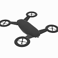 Modern Floating Drone With Four Propellers On Calm Water Surface