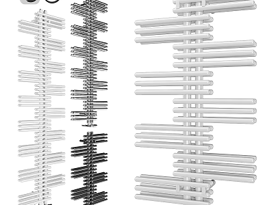 Household Laundry Drying Racks White Black Multi Layer Practical Daily Use 3d model