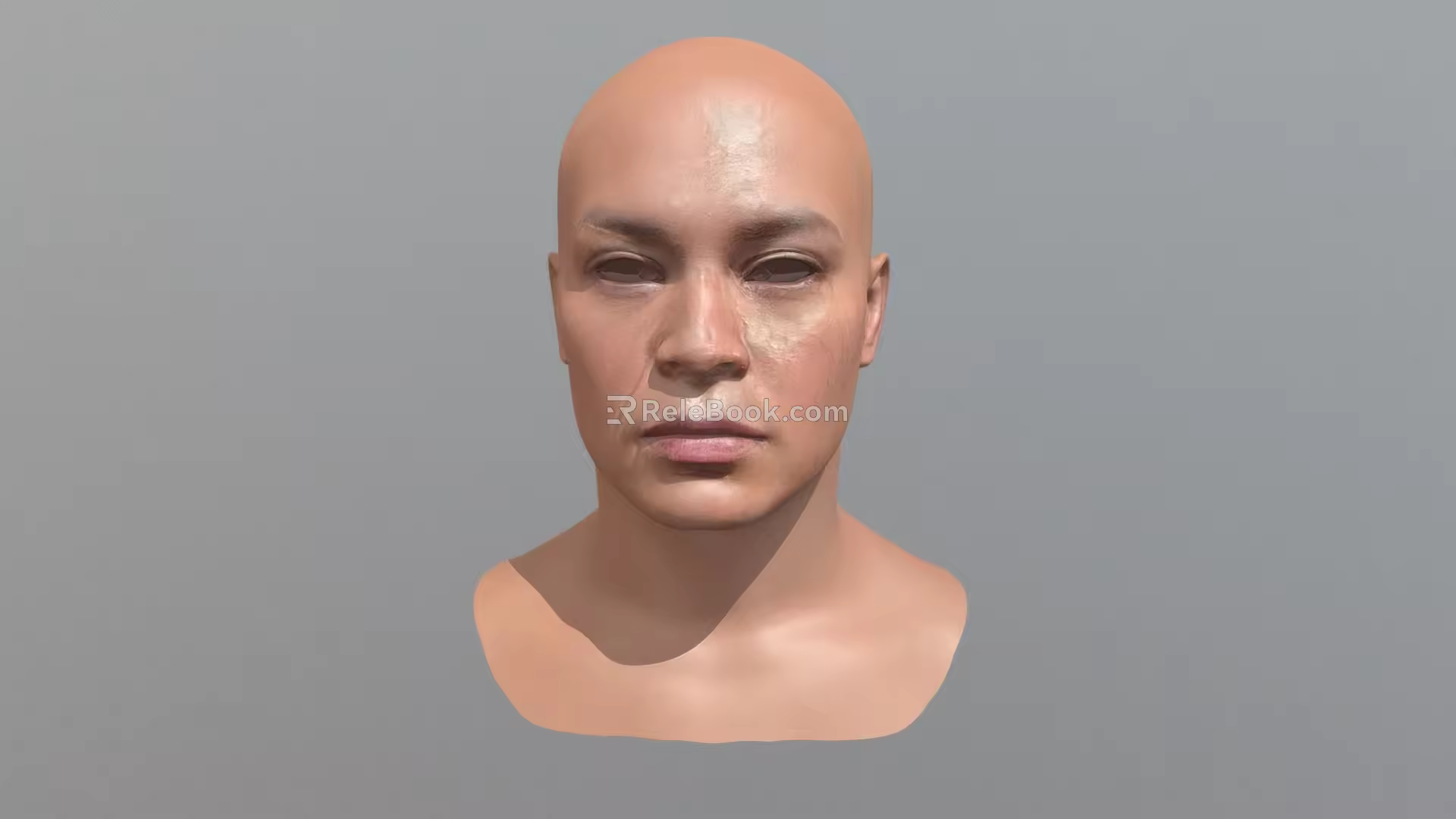 Human Head Male Head Male Head Face Middle-aged Male Head Asian Head Low Face Number Low Model Simple Model Game Video Level Super Realistic High Precision 3d model