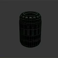 Modern Black Cylindrical Daily Electrical Appliance with Blue LED Light Rings and Circular Design