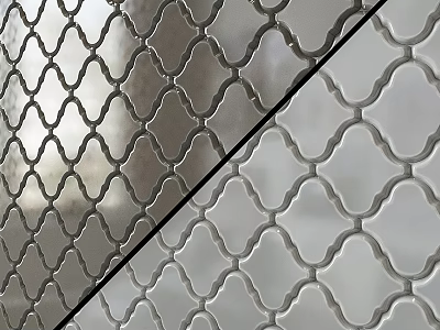 Wall Decor With Geometric Patterned Tiles 3d model