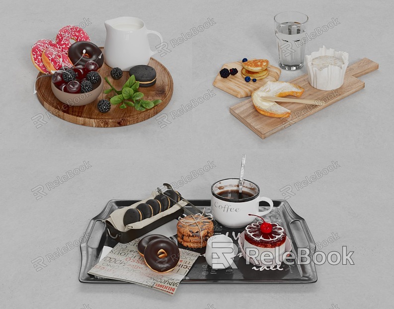 Modern Food Western Dessert model