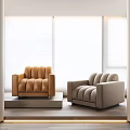 Modern Single Sofa Casual Sofa 3d model