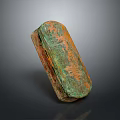 Vintage Rectangular Daily Life Item With Green Brown Patina And Rustic Surface 3d model