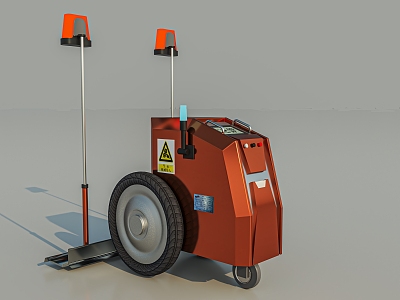 Two-wheel ground leveling machine 3d model