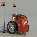 Two-wheel ground leveling machine 3d model