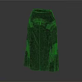 Modern Dark Gray Skirt With Knot Waist Detail And Pleated Flowy Hem