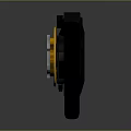 Sports Equipment Racing Steering Wheel with Yellow Center Black Frame Gray Grips and Ergonomic Design