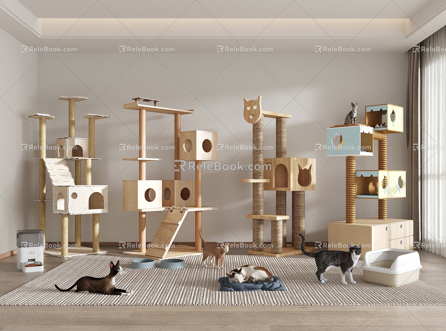 Cat Climbing Rack Cat Nest Cat Rack Cat Pet Cabinet Pet Supplies 3d model