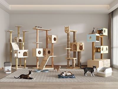 Cat Climbing Rack Cat Nest Cat Rack Cat Pet Cabinet Pet Supplies 3d model