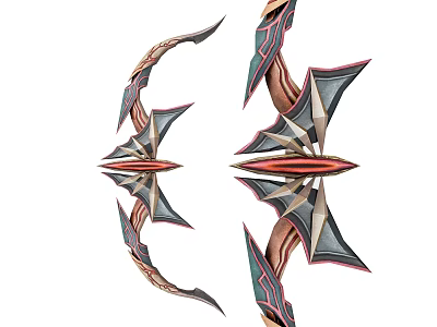 Modern weapon toy bow and arrow 3d model Modern weapon toy bow and arrow 3d model