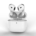 White Wireless Earbuds With Open Charging Case And Sleek Modern In Ear Design