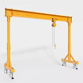 Yellow Heavy Duty Gantry Crane with Mobile Wheels for Industrial Lifting