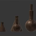 Decorative Ceramic Vases In Various Shapes Sizes And Matte Brown Finish For Home Decor