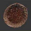 The image provided focuses on a woven basket with no animal elements, so it's not possible to generate an animal-themed title based on the picture's key information.