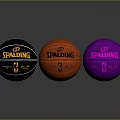 Spalding NBA Basketballs with Black Orange Purple Colors and Logo Design