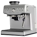 Modern Stainless Steel Kitchen Appliances Including Countertop Coffee Makers And Compact Models