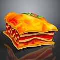 Delicious Homemade Lasagna With Layers Of Cheese Tomato Sauce And Fresh Basil