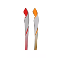Modern Sports Equipment Red And Gold Torches On Blue Sky Background