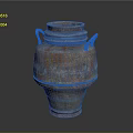 Hand Carved Copper Vase With Hammered Texture And Double Handles