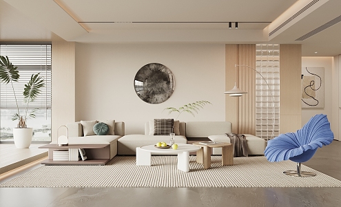 modern living room 3d model