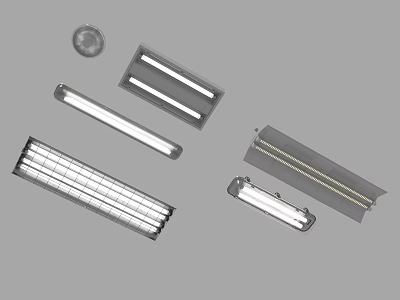 Fire Safety Equipment Including Emergency Lighting Units And Safety Lamps 3d model
