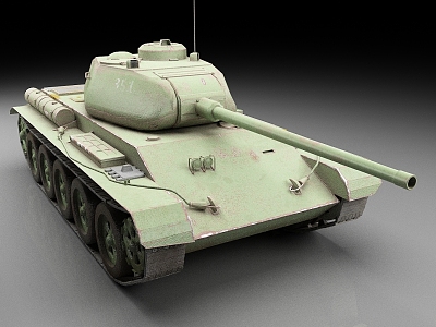 Soviet Tank Heavy Tank T44 World War II Tank Vintage Tank 3d model