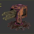 laser tower turret turntable sci-fi tower defense game tower defense sci-fi turret game turret game turret 3d model